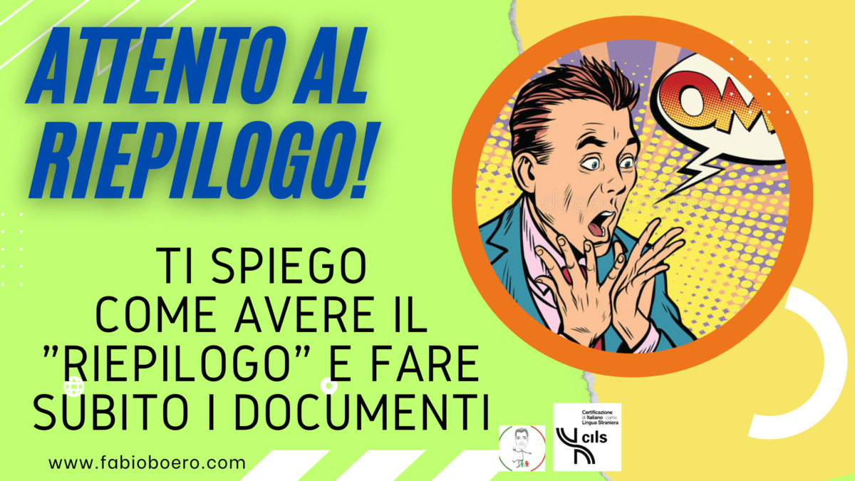 Usa il riepilogo negli esami CILS e fai subito i documenti