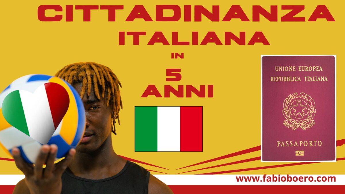 Cittadinanza italiana in 5 anni?